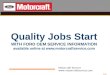 Quality Jobs Start WITH FORD OEM SERVICE INFORMATION available online at  1.1 Motorcraft Service 