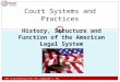 History, Structure and Function of the American Legal System 1 UNT in partnership with TEA, Copyright ©. All rights reserved. Court Systems and Practices