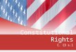 Constitutional Rights C. 13 s.1. All Americans have Basic Rights What are Human rights? Human rights are fundamental freedoms Freedoms for all people