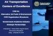 Federal Aviation Administration Air Transportation Centers of Excellence COE for Alternative Jet Fuels & Environment COE Organization Structures Government-Academic-Industry
