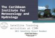The Caribbean Institute for Meteorology and Hydrology Satellite Training activities at CIMH 2011 Satellite Direct Readout Conference Miami Kathy-Ann Caesar