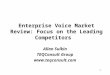 1 Enterprise Voice Market Review: Focus on the Leading Competitors Allan Sulkin TEQConsult Group 