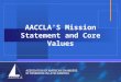 AACCLA’S Mission Statement and Core Values. Mission Mission Statement The Association of American Chambers of Commerce in Latin America advocates trade