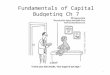Fundamentals of Capital Budgeting Ch 7 1. Capital Budgeting The process of allocating capital to projects by identifying which projects to undertake out