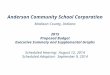 Anderson Community School Corporation Madison County, Indiana 2015 Proposed Budget Executive Summary and Supplemental Graphs Scheduled Hearing: August