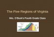 The Five Regions of Virginia Mrs. O’Buck’s Fourth Grade Class