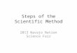 Steps of the Scientific Method 2013 Navajo Nation Science Fair