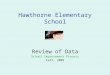 Hawthorne Elementary School Review of Data School Improvement Process Fall, 2009