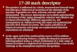 17-20 mark descriptor The question is addressed in a clearly structured and focused essay that indicates a high level of awareness of the demands of the