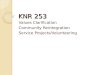 KNR 253 Values Clarification Community Reintegration Service Projects/Volunteering