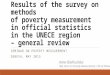 Results of the survey on methods of poverty measurement in official statistics in the UNECE region – general review SEMINAR ON POVERTY MEASUREMENT GENEVA,