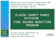 Balancing Fire Hazard Reduction and Sensitive Resources in Suburban Forests and Open Space PLACER COUNTY PARKS DIVISION FIRE HAZARD REDUCTION PROGRAM Placer