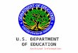 U.S. DEPARTMENT OF EDUCATION Archived Information