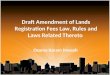 Draft Amendment of Lands Registration Fees Law, Rules and Laws Related Thereto Osama Karam Imseeh
