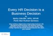 Every HR Decision is a Business Decision by Becky Stauffer, MPA, SPHR Penn-Mar Human Services Why building collaborative relationships between HR, Managers