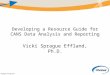 Developing a Resource Guide for CANS Data Analysis and Reporting Vicki Sprague Effland, Ph.D