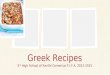 3 rd High School of Xanthi-Comenius F.I.F.A. 2012-2015 Greek Recipes