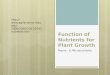 Function of Nutrients for Plant Growth Macro - & Micronutrients  e.msu.edu/2000/2030/ 2031/2031nutrients.htm