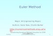 8/8/2015  1 Euler Method Major: All Engineering Majors Authors: Autar Kaw, Charlie Barker 