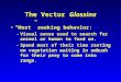 The Vector Glossina “Host” seeking behavior: –Visual sense used to search for animal or human to feed on. –Spend most of their time resting on vegetation