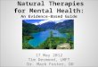 Natural Therapies for Mental Health: An Evidence-Based Guide 17 May 2012 Tim Desmond, LMFT Dr. Mark Foster, DO