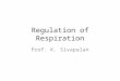 Regulation of Respiration Prof. K. Sivapalan. Introduction 20132Regulation of Respiration