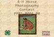 4-H Horse Photography Contest PPB5-0004.00 Presentation prepared by Kathy Nash, and Donna Schmitz, Information & Graphics Technician/ AV Reference Room