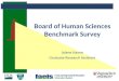 Board of Human Sciences Benchmark Survey Jolene Hamm Graduate Research Assistant