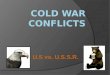 U.S vs. U.S.S.R.. ORIGINS OF THE COLD WAR  After being Allies during WWII, the U.S. and Soviet Union soon viewed each other with increasing suspicion