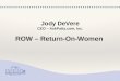 Jody DeVere CEO – AskPatty.com, Inc. ROW – Return-On-Women