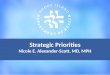 Strategic Priorities Nicole E. Alexander-Scott, MD, MPH