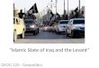 GEOG 220 - Geopolitics “Islamic State of Iraq and the Levant”