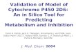 Validation of Model of Cytochrome P450 2D6: An in Silico Tool for Predicting Metabolism and Inhibition Carol A. Kemp, Jack U. Flanagan, Annamaria J. van