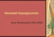 Neonatal Hypoglycemia Amy Bloomquist, RNC,MSN. Definition The S.T.A.B.L.E. Program defines hypoglycemia as: “Glucose delivery or availability is inadequate