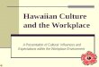 Hawaiian Culture and the Workplace A Presentation of Cultural Influences and Expectations within the Workplace Environment