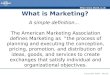 Copyright 2006 – Biz/ed What is Marketing? A simple definition... The American Marketing Association defines Marketing as “the