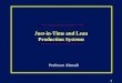 1 1 Slide Just-in-Time and Lean Production Systems Professor Ahmadi