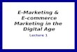 E-Marketing & E-commerce Marketing in the Digital Age Lecture 1