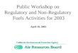 Public Workshop on Regulatory and Non-Regulatory Fuels Activities for 2003 California Environmental Protection Agency Air Resources Board April 10, 2003
