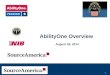 AbilityOne Overview August 26, 2014. 2 What is AbilityOne ® ? History Procurement List Process AbilityOne Program Capabilities Today’s Agenda