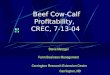 Beef Cow-Calf Profitability, CREC, 7-13-04 Steve Metzger Farm Business Management Carrington Research Extension Center Carrington, ND
