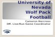 University of Nevada Wolf Pack Football Cameron Norcross Off. Line/Run Game Coordinator
