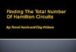 Finding The Total Number Of Hamilton Circuits. The Traveling Salesman Problem is one of the most intensely studied problems in computational mathematics