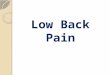 Back Pain Back pain is second to the common cold as a cause of lost days at work. About 80% of people have at least one episode of low back pain during