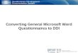 Converting General Microsoft Word Questionnaires to DDI