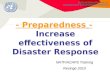 UNITED NATIONS OFFICE FOR THE COORDINATION OF HUMANITARIAN AFFAIRS (OCHA) - Preparedness - Increase effectiveness of Disaster Response NATF/ACAPS Training