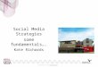 Social Media Strategies some fundamentals…. Kate Richards