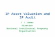 IP Asset Valuation and IP Audit T C James Director National Intellectual Property Organisation