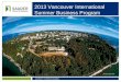 UNIVERSITY OF BRITISH COLUMBIA 2013 Vancouver International Summer Business Program