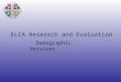 ELCA Research and Evaluation Demographic Services